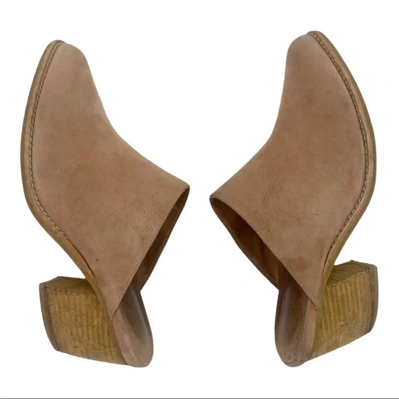Jeffrey Campbell Favela 2 Suede Block Heel Mules Clogs Dusky Pink Size 9.5 - Picture 2 of 13